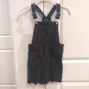 Art Class Girls Size Med (7/8) Black Denim Skirt Overall